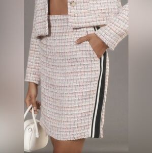 Anthropologie Maeve Tweed Racing Side Stripe Skirt Size 4 NEW NWT
